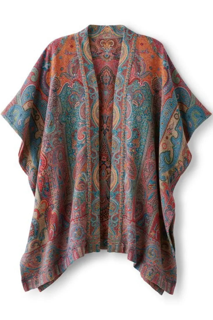 Fashion Soft Surroundings Rhea Woven Kimono Wrap Multi