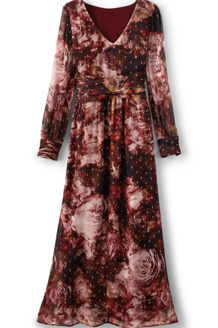 rina_silk_dress_1.webp Flash Sale Soft Surroundings Rina Silk Dress MultiFloral
