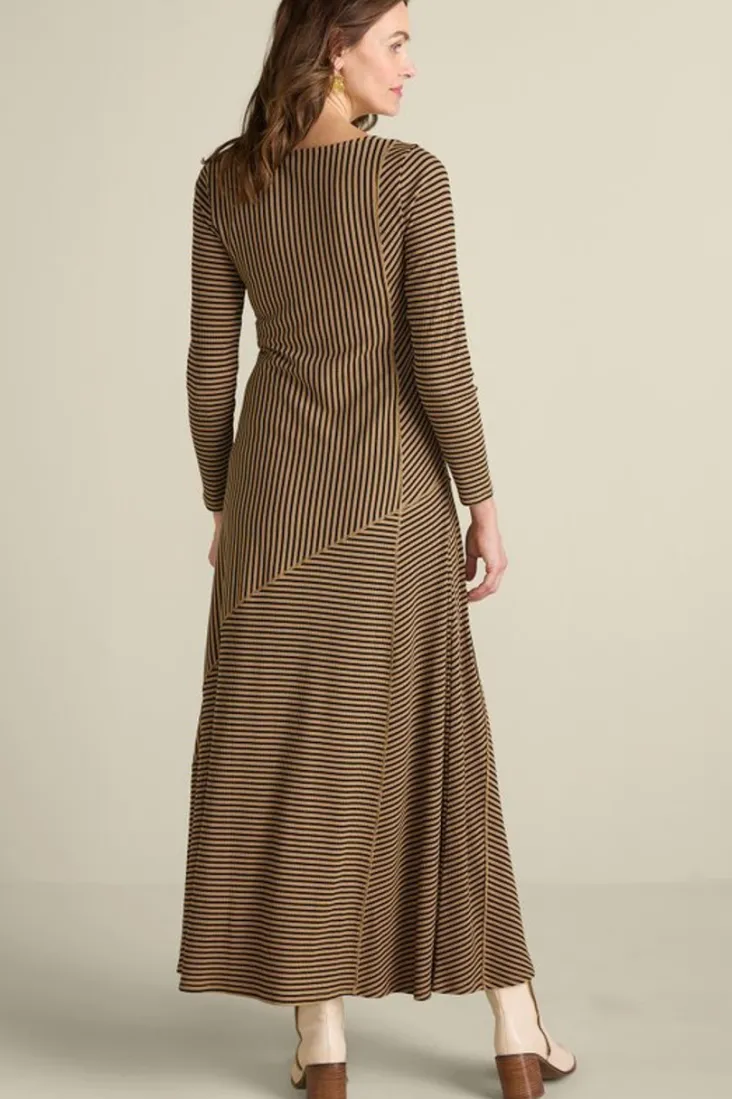 ryley_dress_2.webp Store Soft Surroundings Ryley Dress Brown/BlackStripe