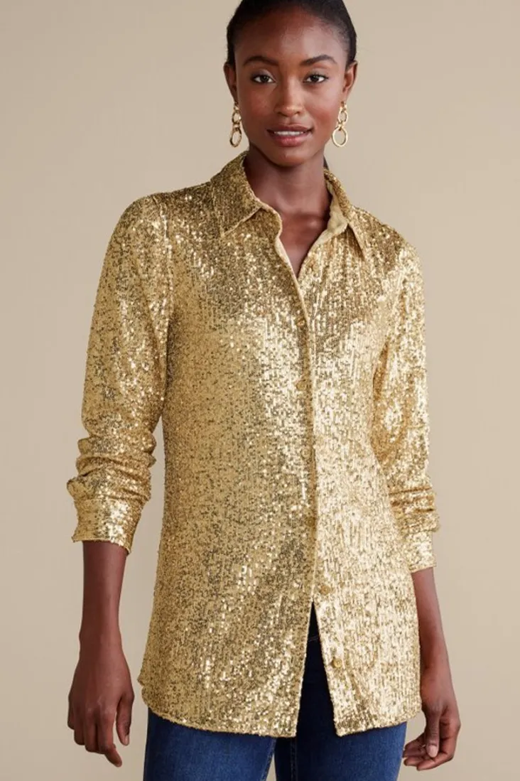 sancerre_sequin_shirt_6.webp Best Sale Soft Surroundings Sancerre Sequin Shirt