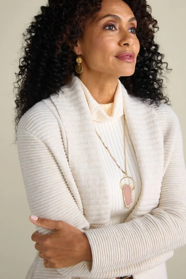 sandria_cardigan_5.webp Best Sale Soft Surroundings Sandria Cardigan OatmealHeather
