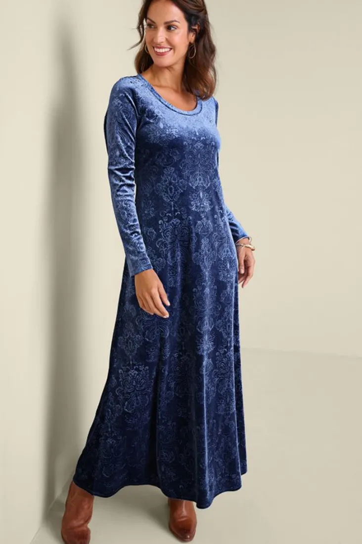 santiago_embossed_velvet_dress_12.webp Hot Soft Surroundings Santiago Embossed Velvet Dress