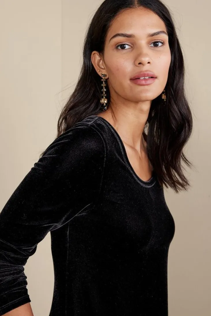 santiago_stretch_velvet_dress_29.webp Store Soft Surroundings Santiago Stretch Velvet Dress