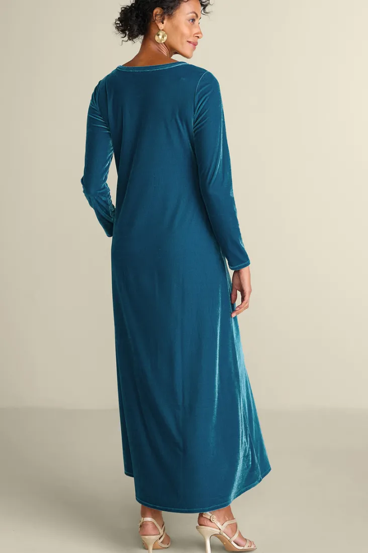 santiago_stretch_velvet_dress_43.webp Store Soft Surroundings Santiago Stretch Velvet Dress
