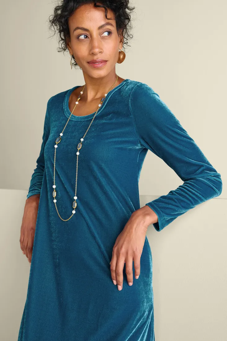 santiago_stretch_velvet_dress_44.webp Store Soft Surroundings Santiago Stretch Velvet Dress