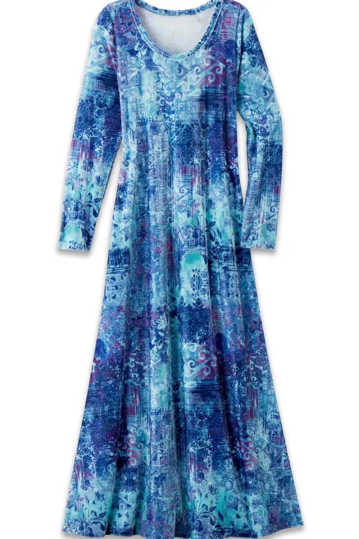 santiago_stretch_velvet_dress_46.webp Store Soft Surroundings Santiago Stretch Velvet Dress
