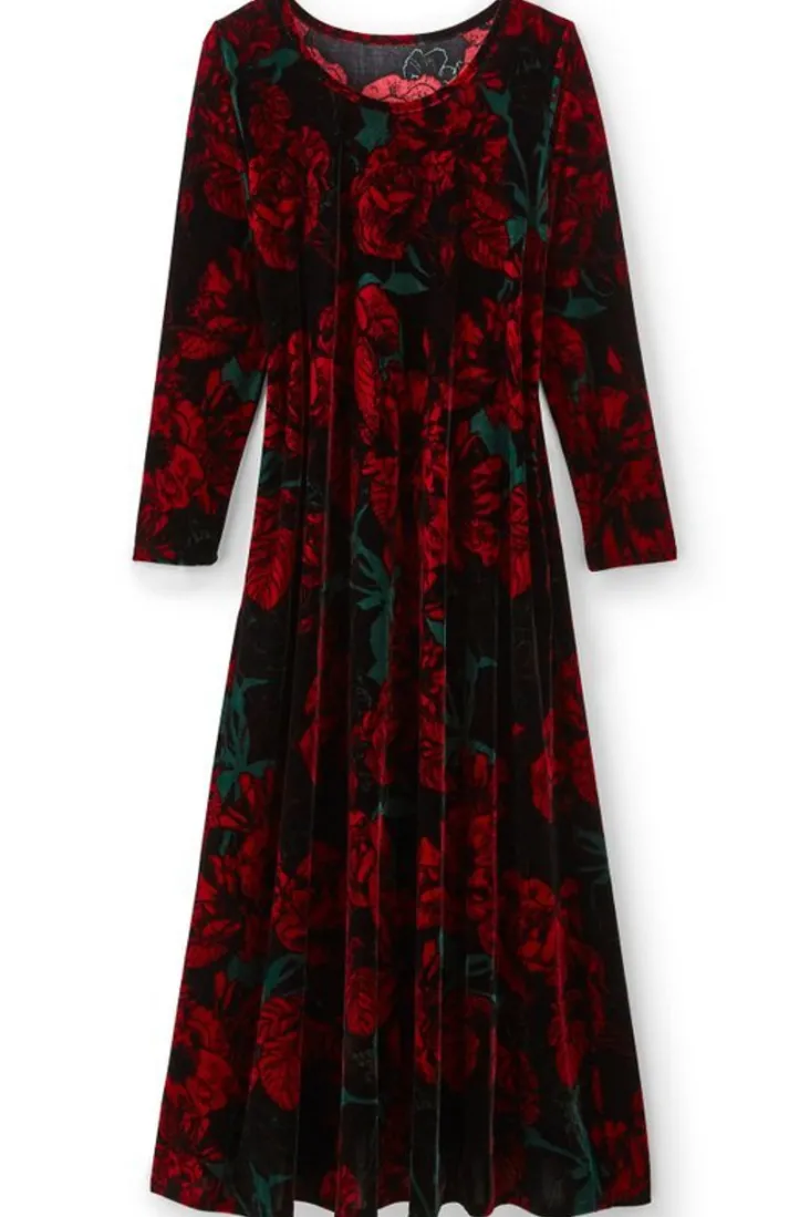 santiago_stretch_velvet_dress_8.webp Store Soft Surroundings Santiago Stretch Velvet Dress