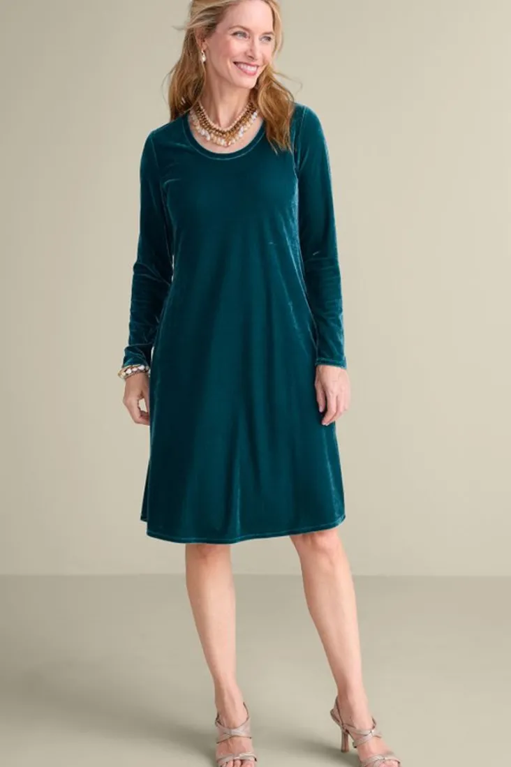 Shop Soft Surroundings Short Santiago Velvet Dress