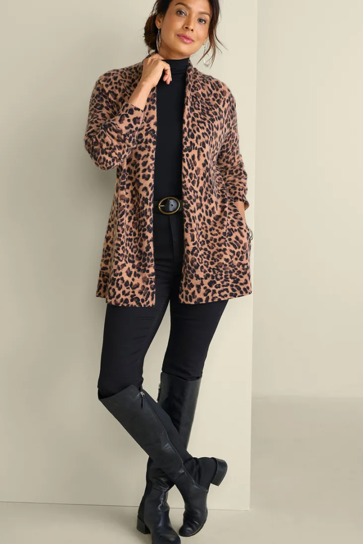 sibyl_cashmere_printed_cardigan_2.webp Online Soft Surroundings Sibyl Cashmere Printed Cardigan Leopard