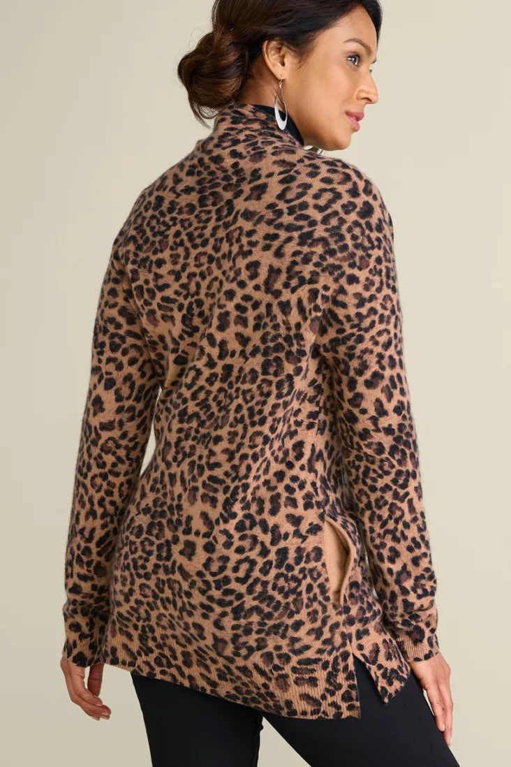 sibyl_cashmere_printed_cardigan_3.webp Online Soft Surroundings Sibyl Cashmere Printed Cardigan Leopard