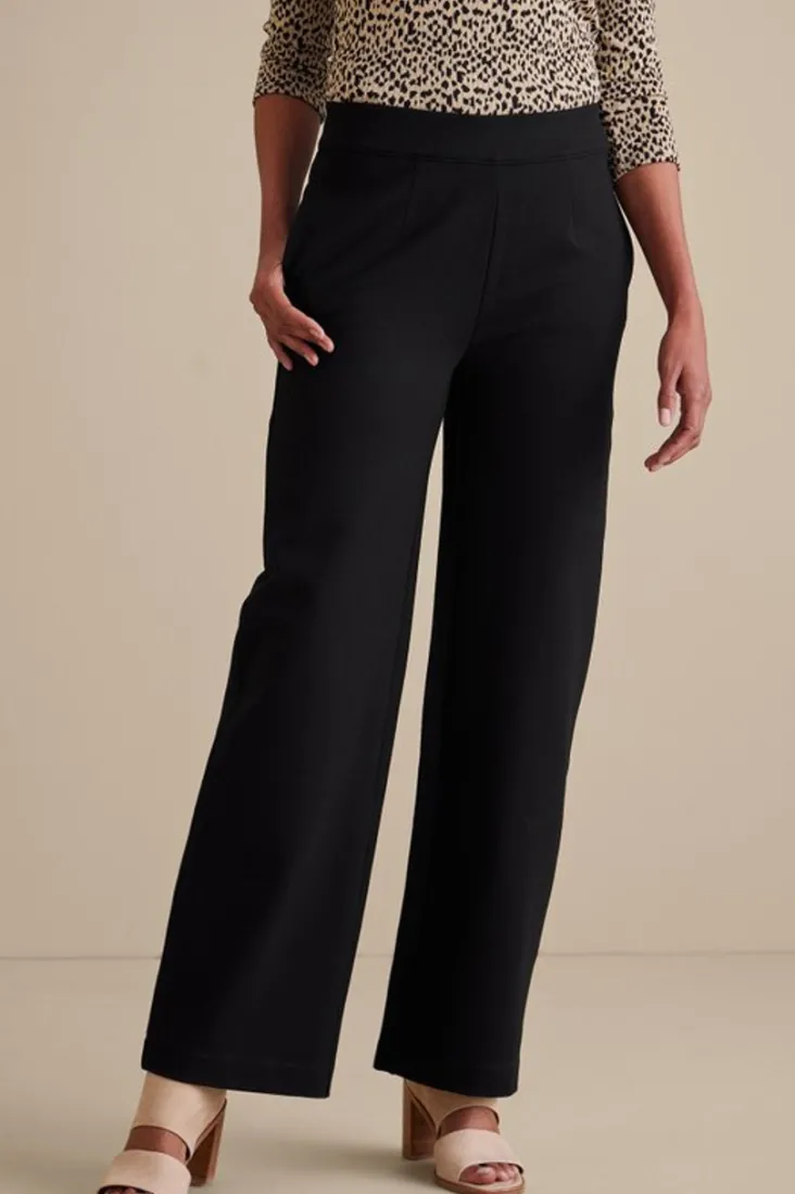 soft_essential_ponte_wide_leg_pants_2.webp New Soft Surroundings Soft Essential Ponte Wide Leg Pants Black