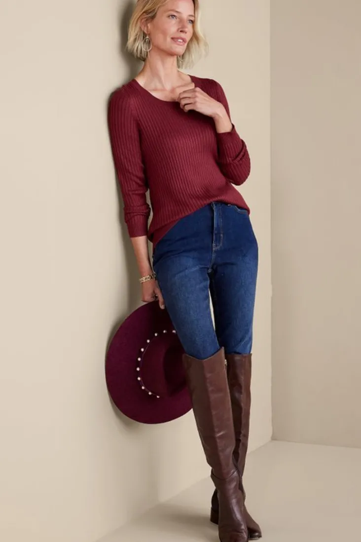 soft_essential_ribbed_pullover_sweater_18.webp Online Soft Surroundings Soft Essential Ribbed Pullover Sweater