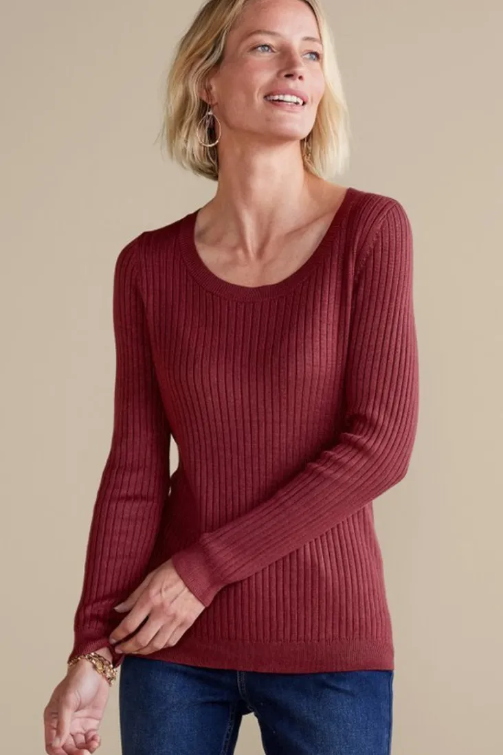 soft_essential_ribbed_pullover_sweater_21.webp Online Soft Surroundings Soft Essential Ribbed Pullover Sweater