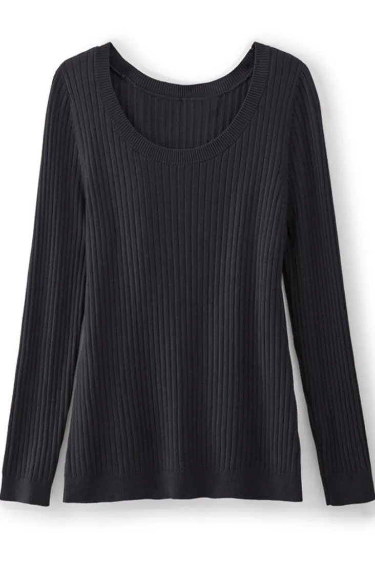 soft_essential_ribbed_pullover_sweater_7.webp Online Soft Surroundings Soft Essential Ribbed Pullover Sweater