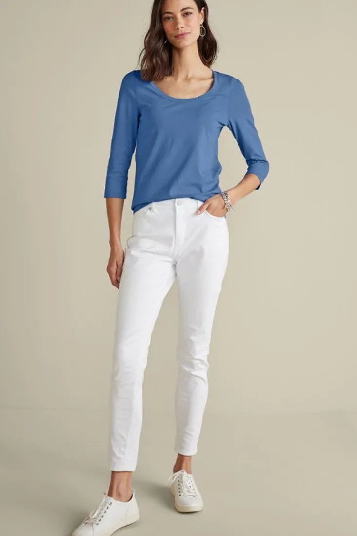 soft_essential_supima__sleeve_tee_i_14.webp Fashion Soft Surroundings Soft Essential Supima 3/4 Sleeve Tee I