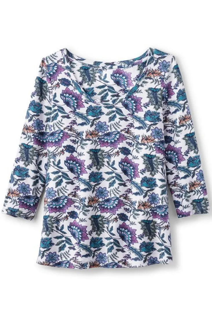 soft_essential_supima__sleeve_tee_i_26.webp Fashion Soft Surroundings Soft Essential Supima 3/4 Sleeve Tee I