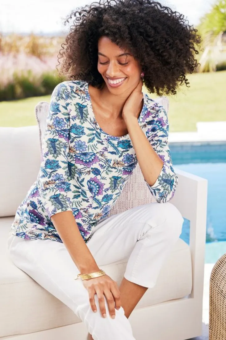 soft_essential_supima__sleeve_tee_i_29.webp Fashion Soft Surroundings Soft Essential Supima 3/4 Sleeve Tee I