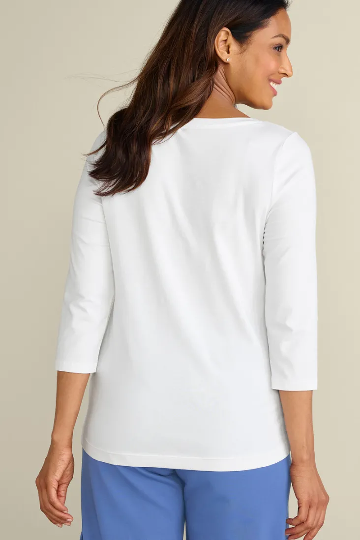 soft_essential_supima__sleeve_tee_i_52.webp Fashion Soft Surroundings Soft Essential Supima 3/4 Sleeve Tee I
