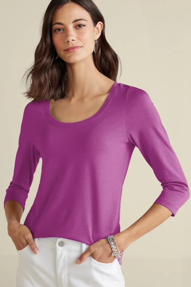 soft_essential_supima__sleeve_tee_i_53.webp Fashion Soft Surroundings Soft Essential Supima 3/4 Sleeve Tee I