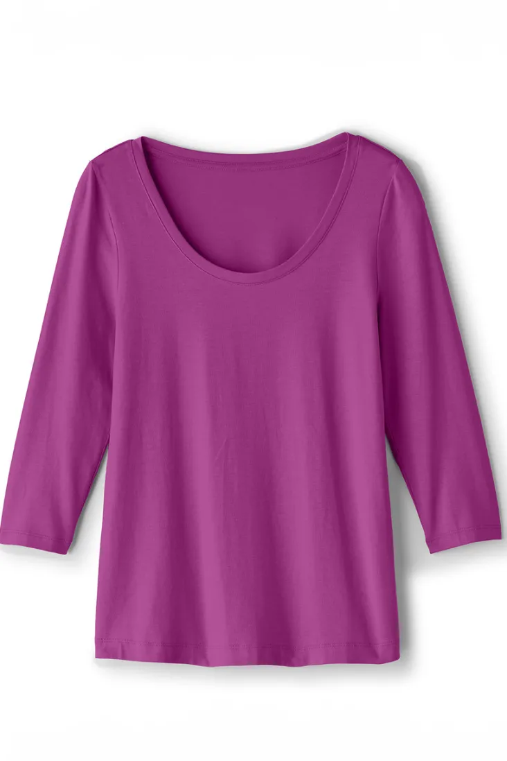 soft_essential_supima__sleeve_tee_i_54.webp Fashion Soft Surroundings Soft Essential Supima 3/4 Sleeve Tee I