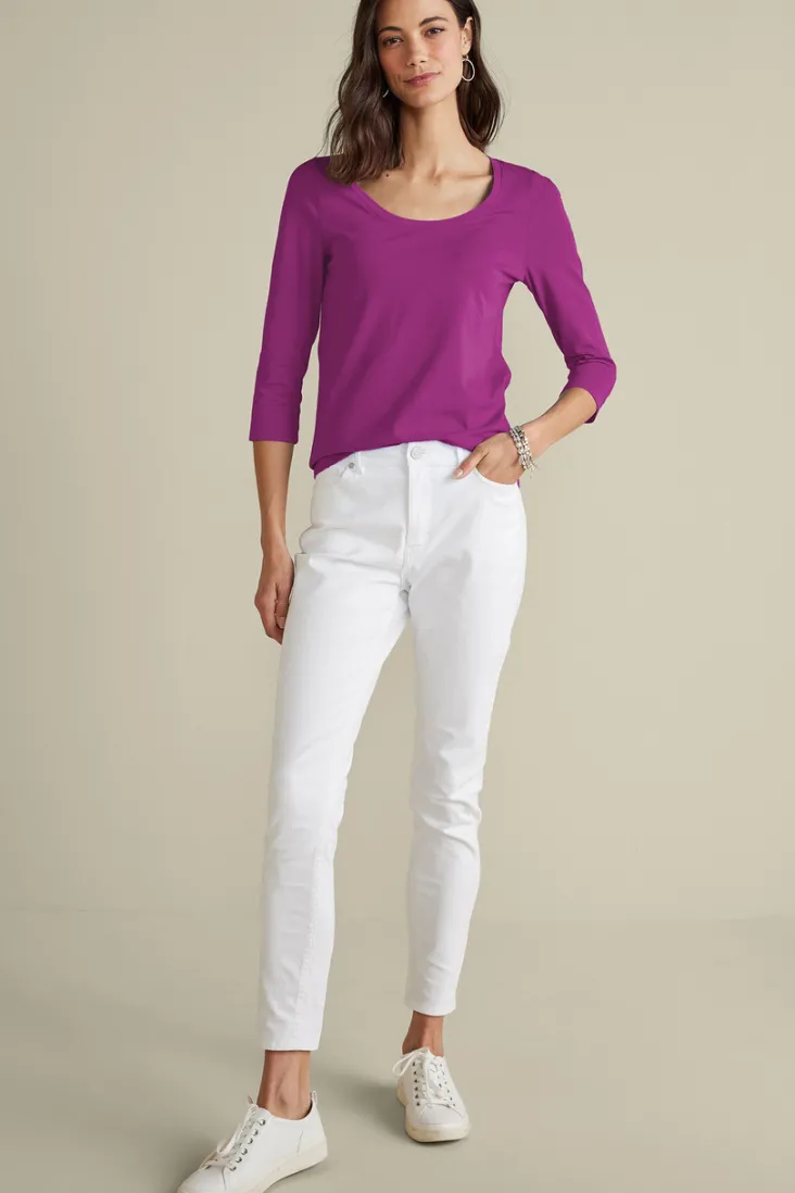 soft_essential_supima__sleeve_tee_i_55.webp Fashion Soft Surroundings Soft Essential Supima 3/4 Sleeve Tee I
