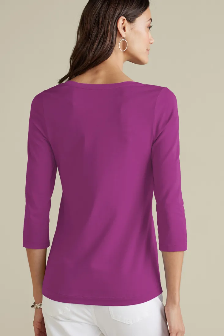 soft_essential_supima__sleeve_tee_i_56.webp Fashion Soft Surroundings Soft Essential Supima 3/4 Sleeve Tee I