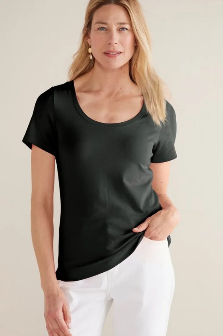 Flash Sale Soft Surroundings Soft Essential Supima Short Sleeve Tee
