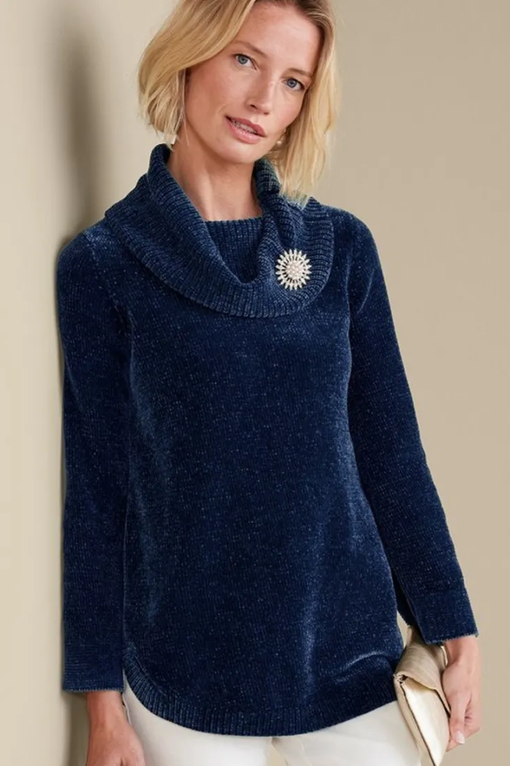 Clearance Soft Surroundings Soft Winds Chenille Tunic Sweater