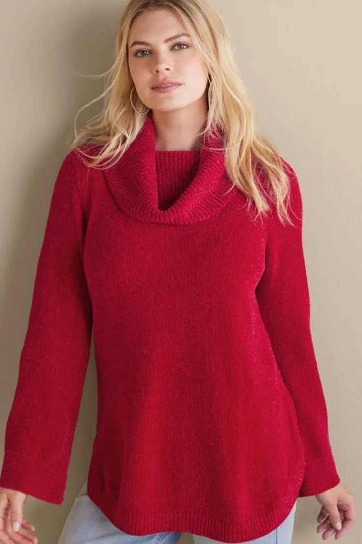 soft_winds_chenille_tunic_sweater_22.webp Clearance Soft Surroundings Soft Winds Chenille Tunic Sweater