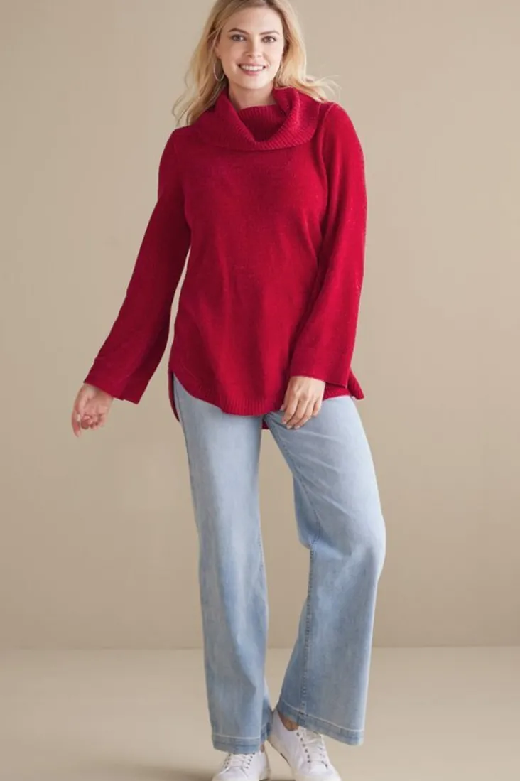 soft_winds_chenille_tunic_sweater_3.webp Clearance Soft Surroundings Soft Winds Chenille Tunic Sweater