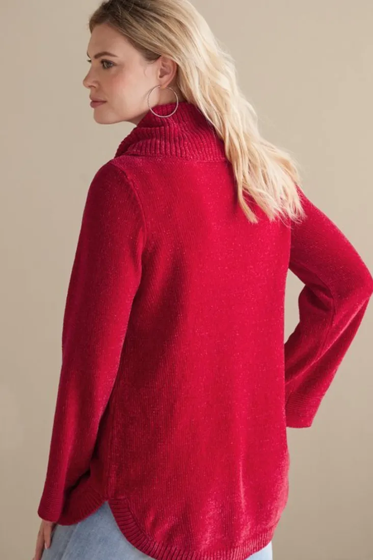 soft_winds_chenille_tunic_sweater_4.webp Clearance Soft Surroundings Soft Winds Chenille Tunic Sweater