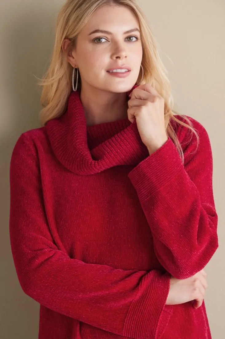 soft_winds_chenille_tunic_sweater_5.webp Clearance Soft Surroundings Soft Winds Chenille Tunic Sweater