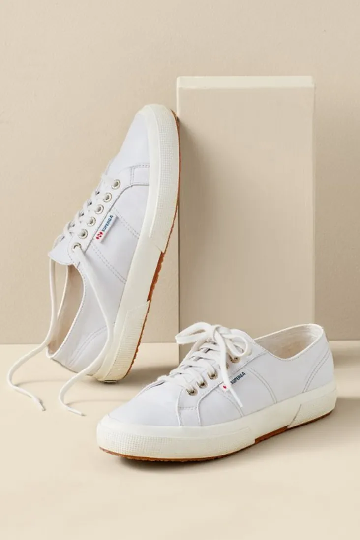 Store Soft Surroundings Superga Leather Sneaker OpticalWhiteFavorio