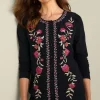 Best Soft Surroundings Talulla Embroidered Tunic BlackBeauty