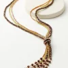 Store Soft Surroundings Taylor Beaded Tassel Necklace Coffee