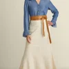 New Soft Surroundings Terah Maxi Skirt AntiqueWhite