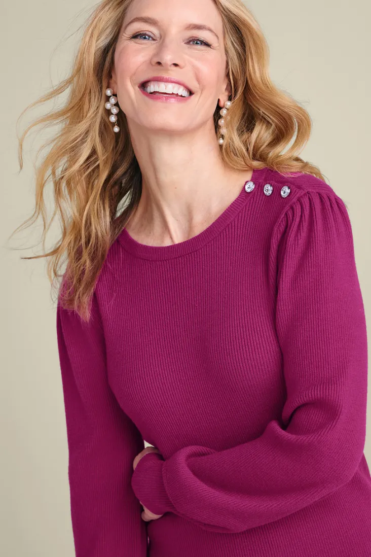 tyla_button_shoulder_sweater_10.webp Best Sale Soft Surroundings Tyla Button Shoulder Sweater