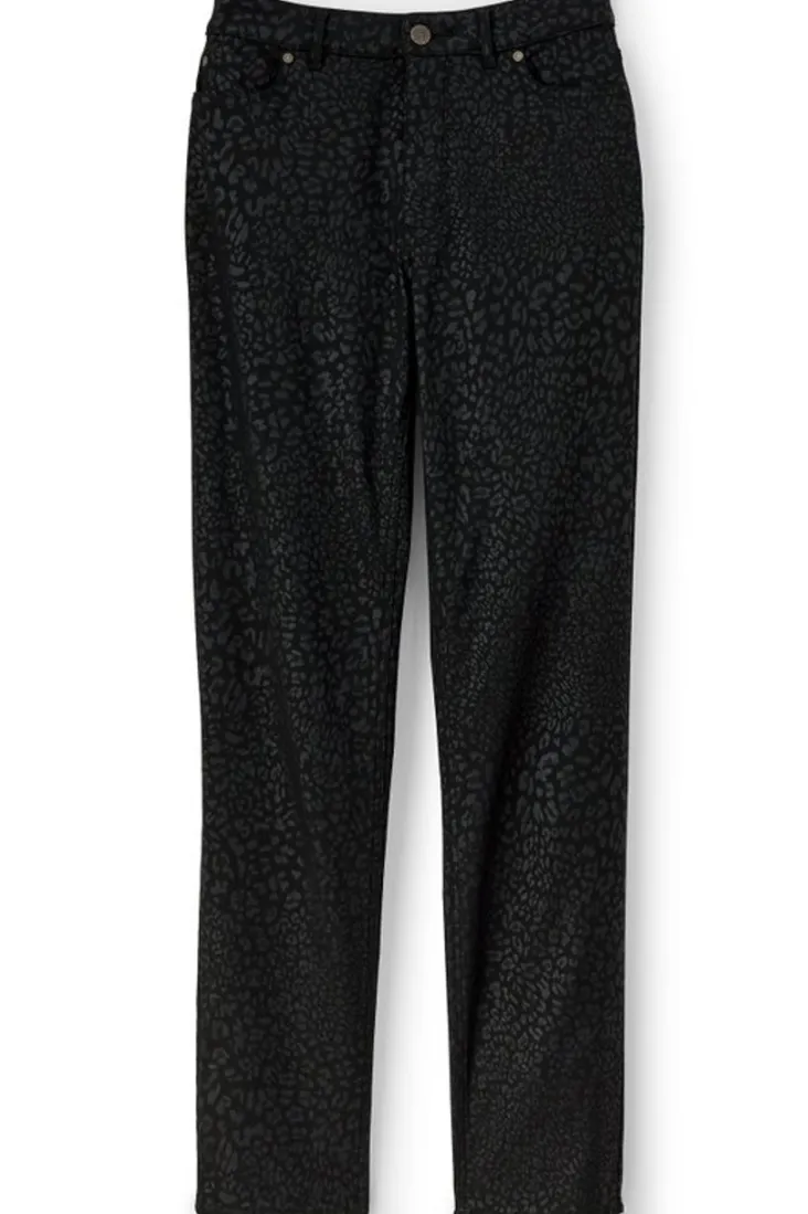 Fashion Soft Surroundings Ultimate Denim Animal Straight Leg Jeans MetallicAnimal