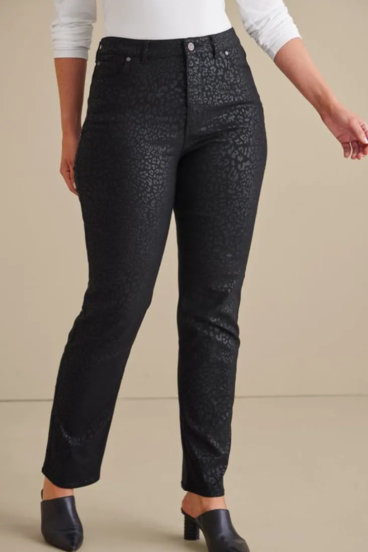 ultimate_denim_animal_straight_leg_jeans_3.webp Fashion Soft Surroundings Ultimate Denim Animal Straight Leg Jeans MetallicAnimal