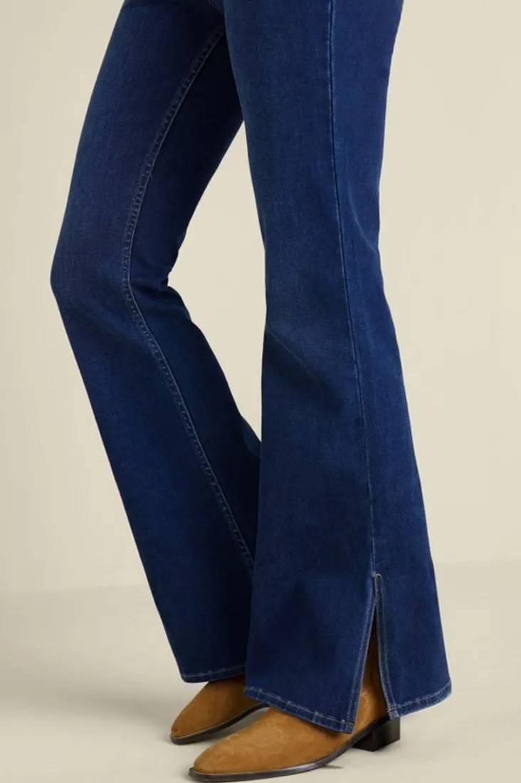 ultimate_denim_slit_hem_flare_jeans_6.webp Store Soft Surroundings Ultimate Denim Slit Hem Flare Jeans TidalBlueWash