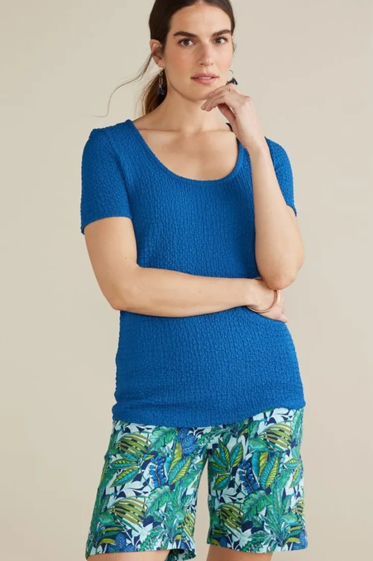 Cheap Soft Surroundings Ursula Knit Tee Sapphire