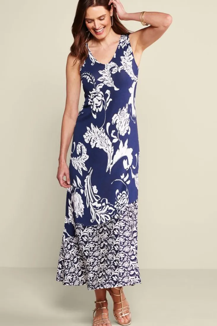 vaila_maxi_dress_0.webp Sale Soft Surroundings Vaila Maxi Dress OceanAirScarf/AzoresDi