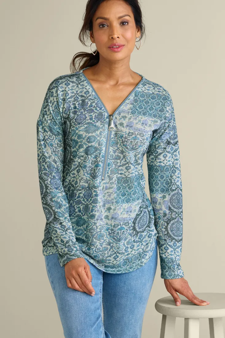 Flash Sale Soft Surroundings Valentina Zip Sweater