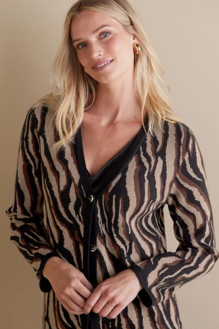 veronica_jacquard_cardigan_5.webp New Soft Surroundings Veronica Jacquard Cardigan NeutralAnimal