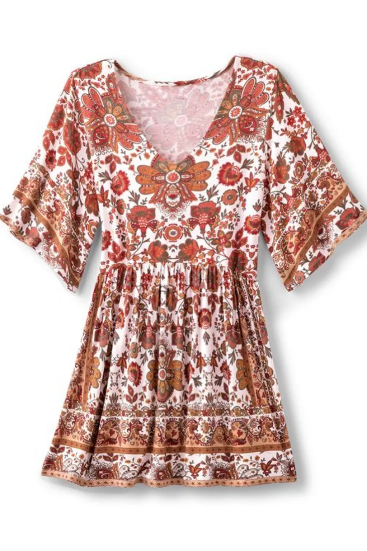 vina_short_sleeve_tunic_1.webp Sale Soft Surroundings Vina Short Sleeve Tunic SanFranScarfCream