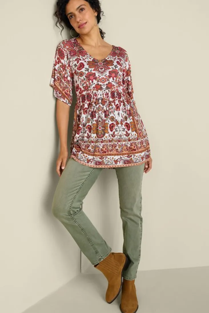 vina_short_sleeve_tunic_2.webp Sale Soft Surroundings Vina Short Sleeve Tunic SanFranScarfCream