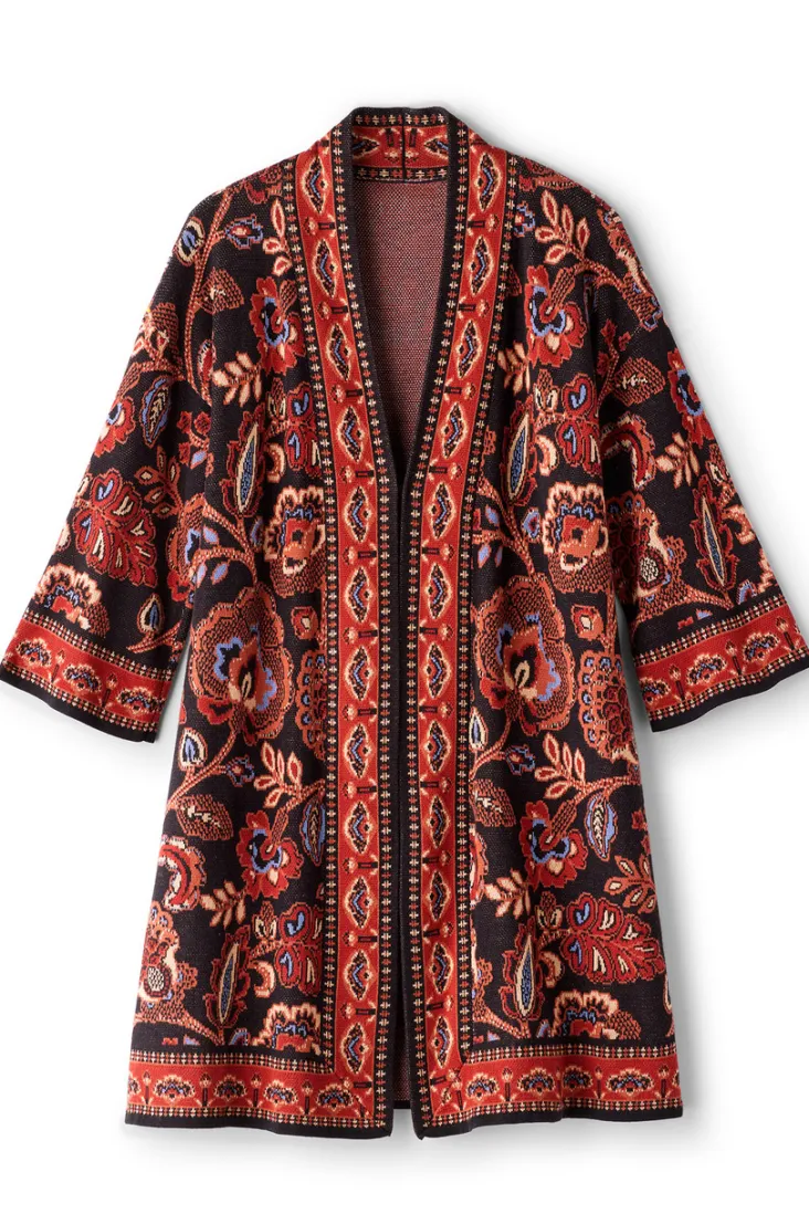 Cheap Soft Surroundings Vitrine Jacquard Cardigan FallGarden