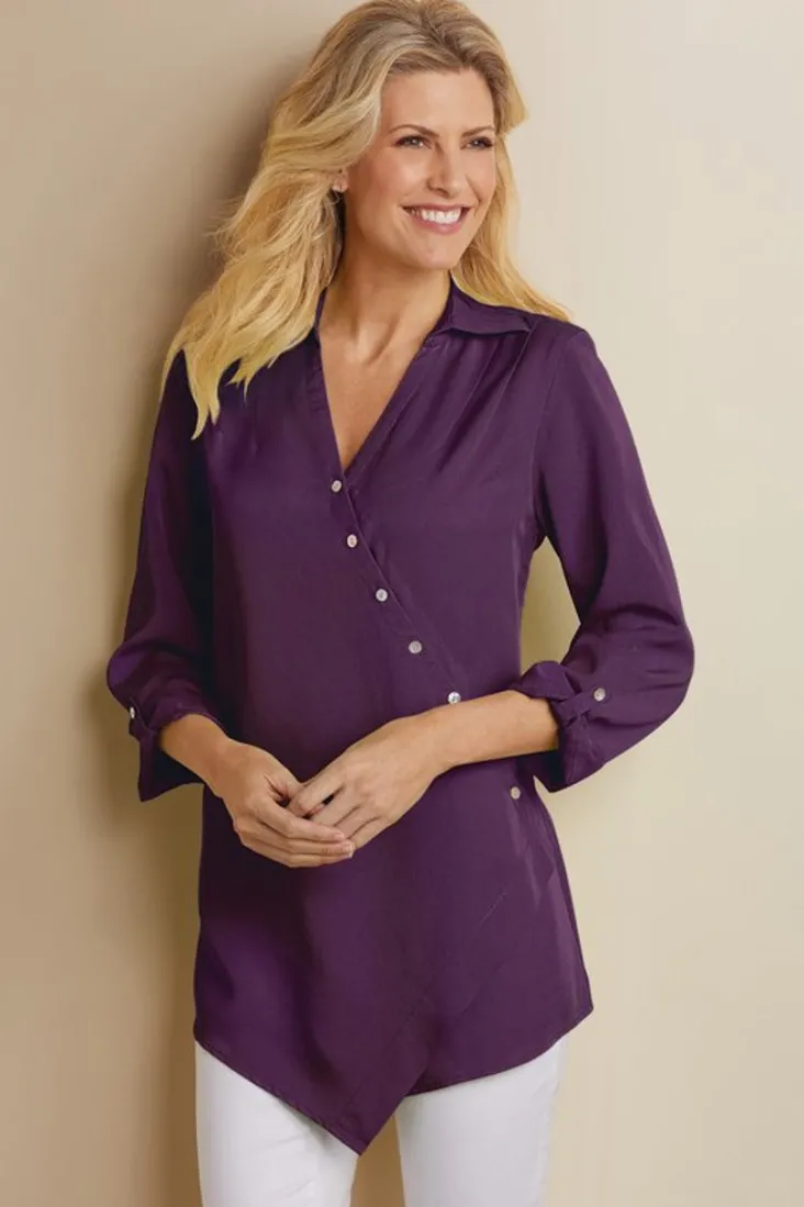 washed_tencel_tunic_13.webp Best Sale Soft Surroundings Washed Tencel™ Tunic LightWashDenim