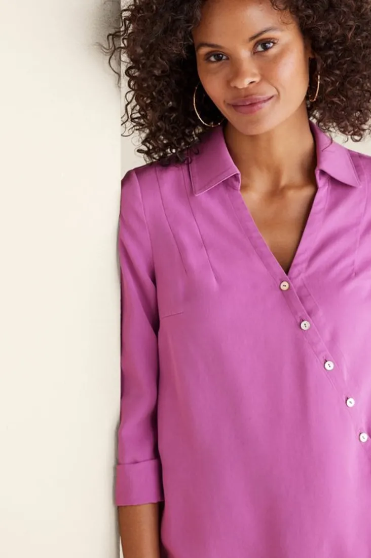washed_tencel_tunic_85.webp Best Sale Soft Surroundings Washed Tencel™ Tunic LightWashDenim