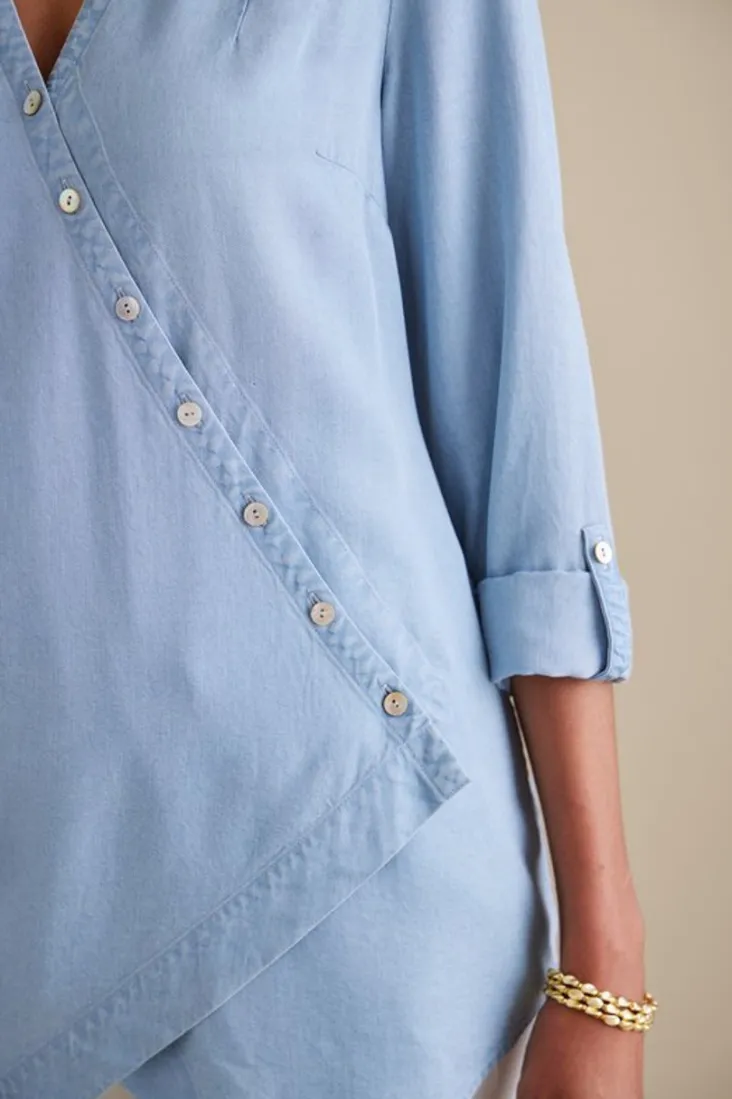 washed_tencel_tunic_97.webp Best Sale Soft Surroundings Washed Tencel™ Tunic LightWashDenim